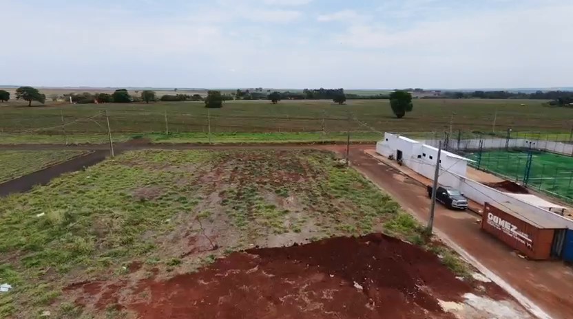 Área destinada aos lotes com construção